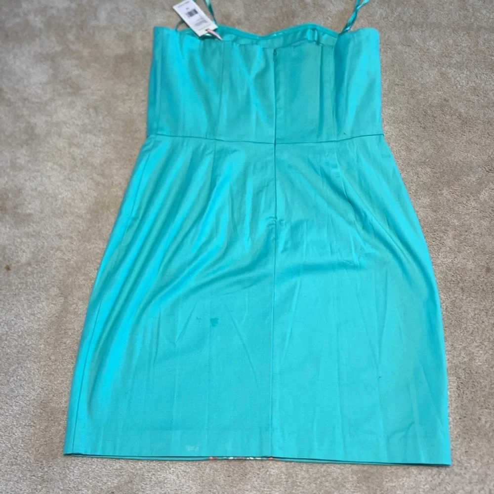 Vineyard Vines NWT Blue Floral Embroidery Strapless Dress - Picture 3 of 12